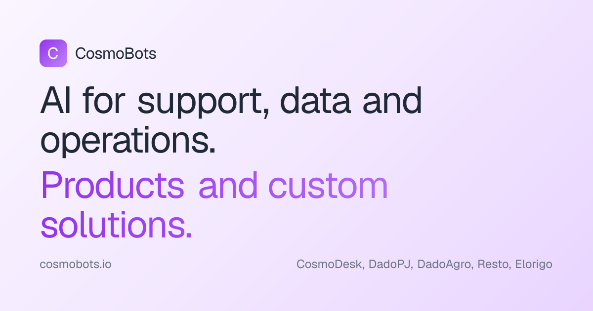 Cosmobots | Help Desk + AI for growing businesses